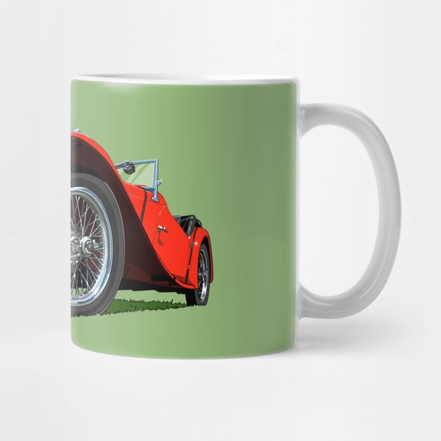 1937 MG Midget in red by candcretro